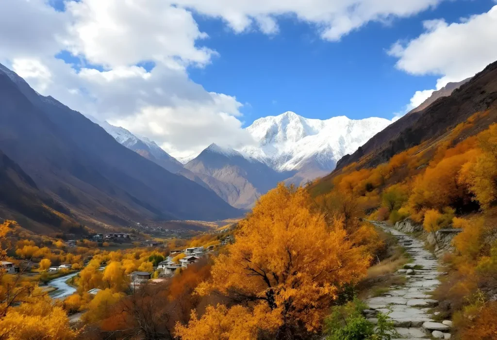 Majestic Rakaposhi mountain. Hunza Valley, Gilgit